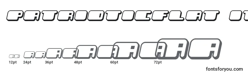 Размеры шрифта PatrioticFlat Italic