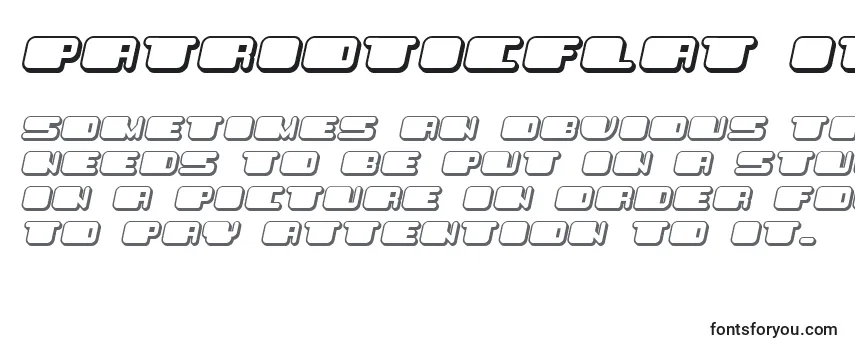 Шрифт PatrioticFlat Italic