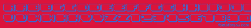 PatrioticFlat Font – Blue Fonts on Red Background