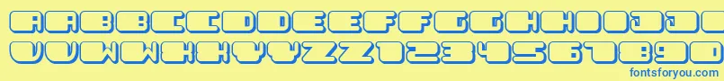 PatrioticFlat Font – Blue Fonts on Yellow Background