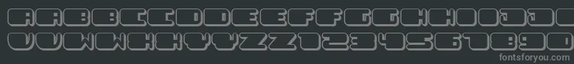 フォントPatrioticFlat – 黒い背景に灰色の文字