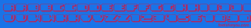 PatrioticFlat Font – Red Fonts on Blue Background