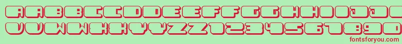 PatrioticFlat Font – Red Fonts on Green Background