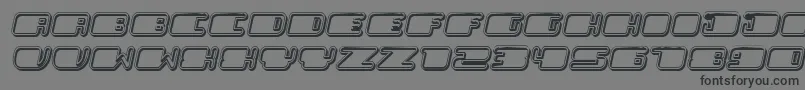 fuente PatrioticHollow Italic – Fuentes Negras Sobre Fondo Gris