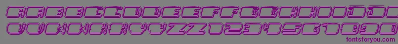 Police PatrioticHollow Italic – polices violettes sur fond gris