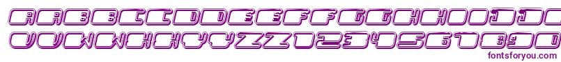 Шрифт PatrioticHollow Italic – фиолетовые шрифты