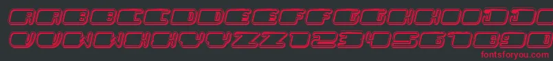 PatrioticHollow Italic Font – Red Fonts on Black Background