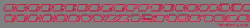 PatrioticHollow Italic Font – Red Fonts on Gray Background