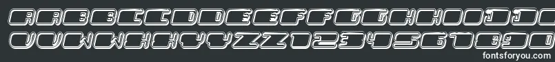 Czcionka PatrioticHollow Italic – białe czcionki