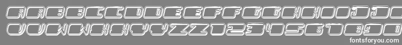 PatrioticHollow Italic Font – White Fonts on Gray Background