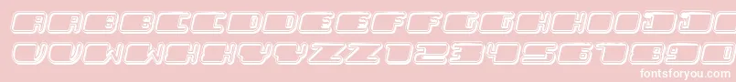 PatrioticHollow Italic Font – White Fonts on Pink Background