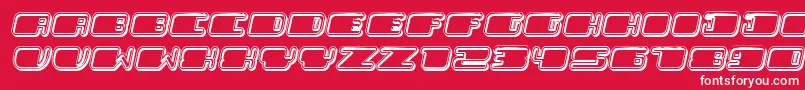 PatrioticHollow Italic Font – White Fonts on Red Background