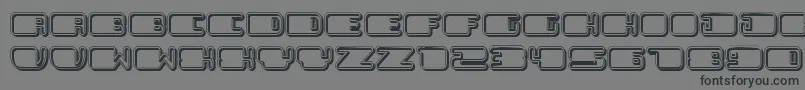 フォントPatrioticHollow – 黒い文字の灰色の背景