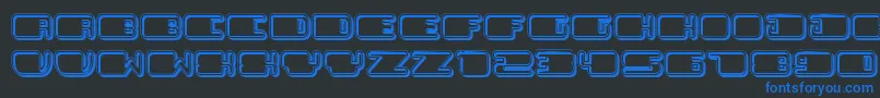 PatrioticHollow Font – Blue Fonts on Black Background