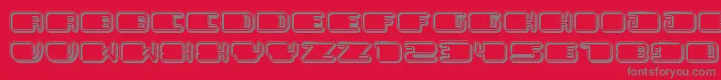 PatrioticHollow Font – Gray Fonts on Red Background