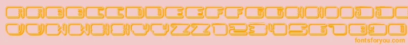 PatrioticHollow Font – Orange Fonts on Pink Background