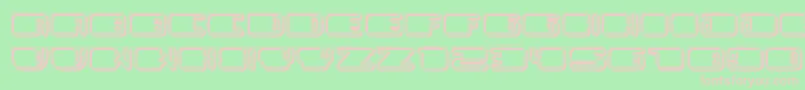 PatrioticHollow Font – Pink Fonts on Green Background