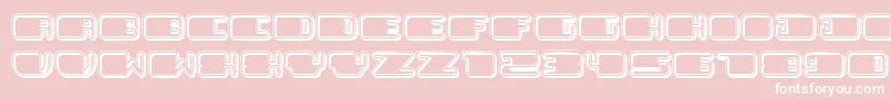 PatrioticHollow Font – White Fonts on Pink Background