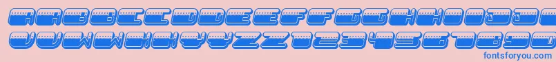 PatrioticLight Italic Font – Blue Fonts on Pink Background