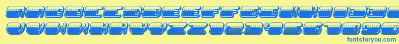 PatrioticLight Italic Font – Blue Fonts on Yellow Background