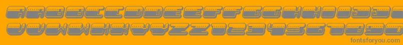 PatrioticLight Italic Font – Gray Fonts on Orange Background