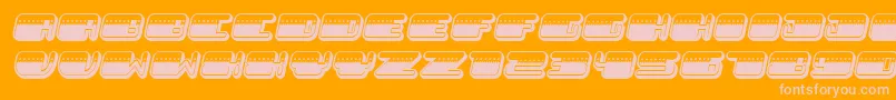 PatrioticLight Italic Font – Pink Fonts on Orange Background