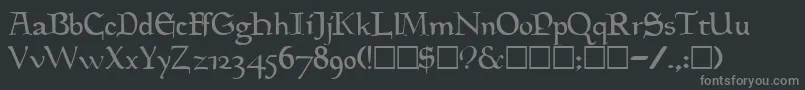 Шрифт Goudymedieval – серые шрифты на чёрном фоне