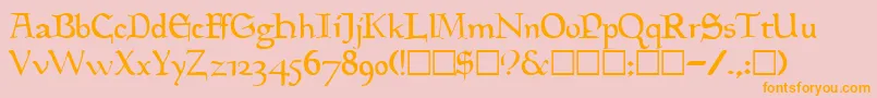 Goudymedieval Font – Orange Fonts on Pink Background