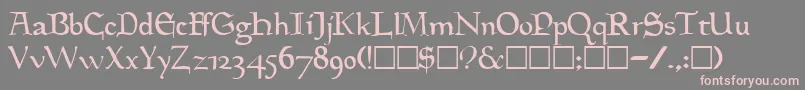Goudymedieval Font – Pink Fonts on Gray Background