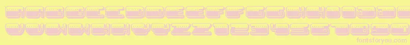 PatrioticLight Font – Pink Fonts on Yellow Background