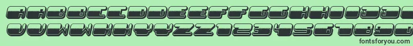 PatrioticNoStars Italic Font – Black Fonts on Green Background