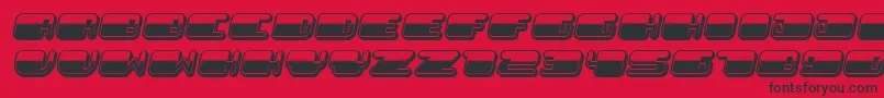 PatrioticNoStars Italic Font – Black Fonts on Red Background