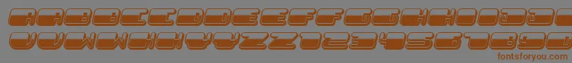 PatrioticNoStars Italic Font – Brown Fonts on Gray Background