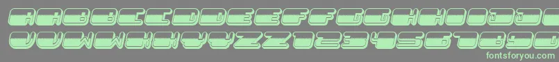 Fonte PatrioticNoStars Italic – fontes verdes em um fundo cinza