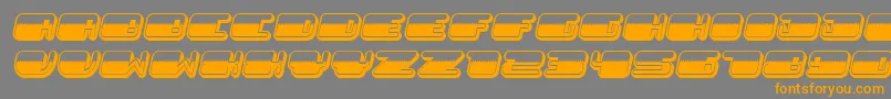フォントPatrioticNoStars Italic – オレンジの文字は灰色の背景にあります。