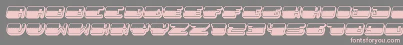 PatrioticNoStars Italic Font – Pink Fonts on Gray Background