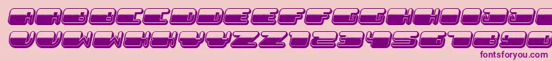 PatrioticNoStars Italicフォントについての詳細 フォントPatrioticNoStars Italic – ピンクの背景に紫のフォント