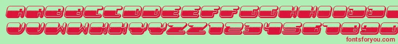 PatrioticNoStars Italic Font – Red Fonts on Green Background