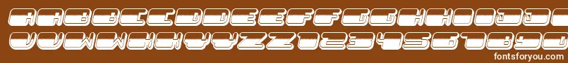 PatrioticNoStars Italic Font – White Fonts on Brown Background