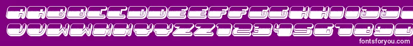 PatrioticNoStars Italic-Schriftart – Weiße Schriften auf violettem Hintergrund