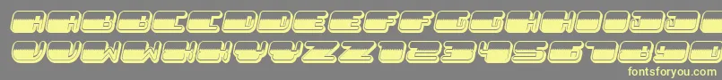 PatrioticNoStars Italic Font – Yellow Fonts on Gray Background