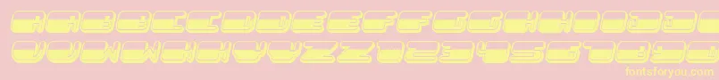 PatrioticNoStars Italic Font – Yellow Fonts on Pink Background