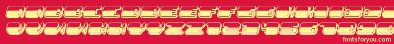 PatrioticNoStars Italic Font – Yellow Fonts on Red Background