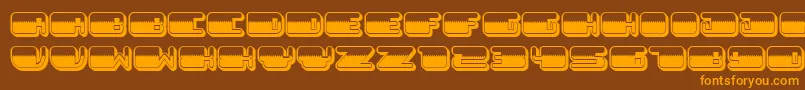 PatrioticNoStars Font – Orange Fonts on Brown Background