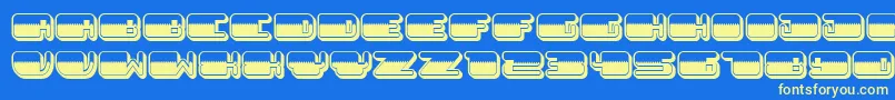 PatrioticNoStars Font – Yellow Fonts on Blue Background