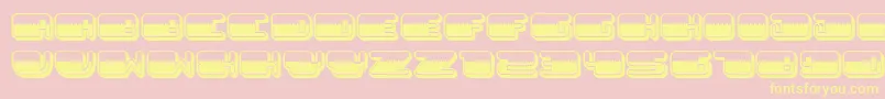 PatrioticNoStars Font – Yellow Fonts on Pink Background