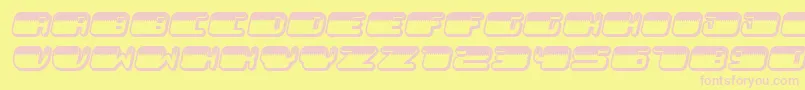 PatrioticNoStarsInverted Italic Font – Pink Fonts on Yellow Background