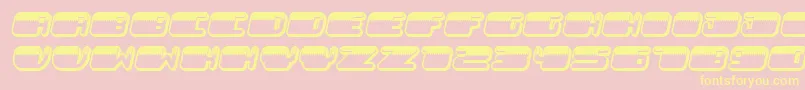 PatrioticNoStarsInverted Italic Font – Yellow Fonts on Pink Background