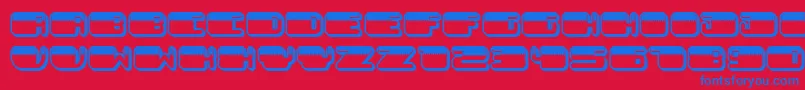 PatrioticNoStarsInverted Font – Blue Fonts on Red Background