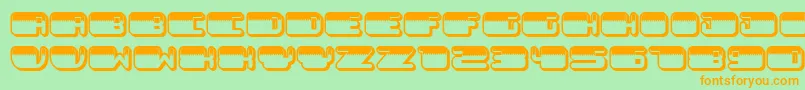 PatrioticNoStarsInverted Font – Orange Fonts on Green Background